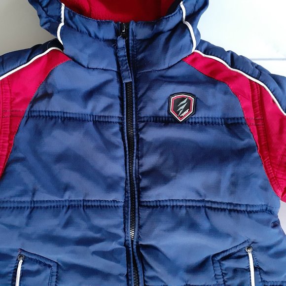 Protection System Boys Jacket Winter Hood Red Blue 24 Months Polyester - Picture 3 of 14